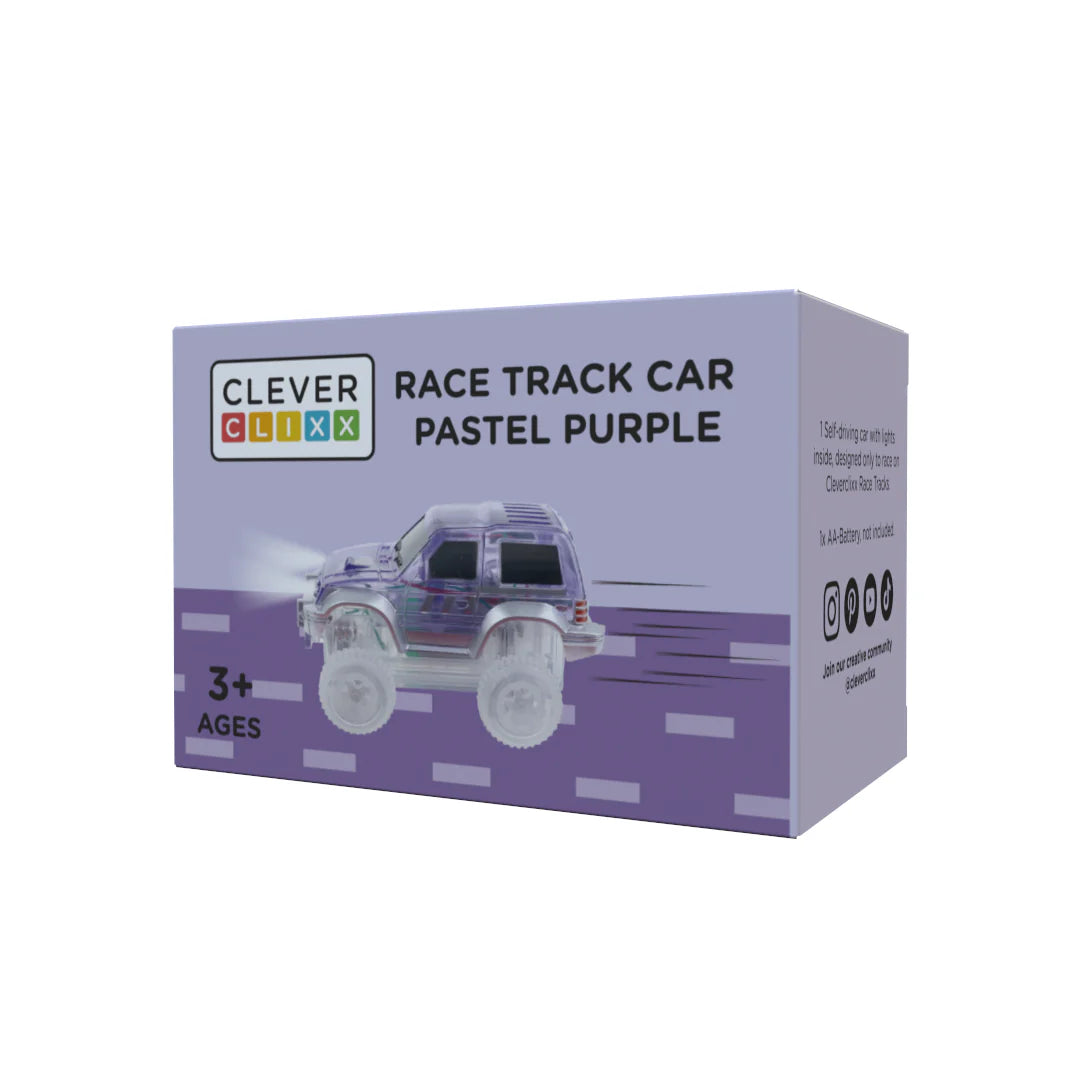 Racetrack Car Pastel Purple - Cleverclixx