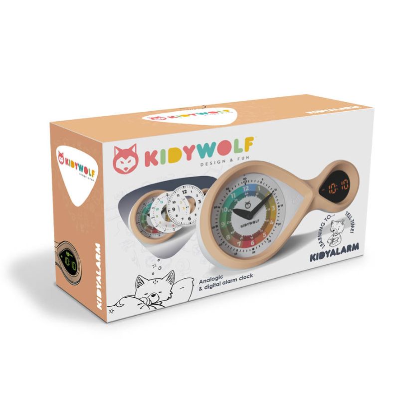 Kidywolf Kidyalarm - Educatieve wekker voor kinderen - Meloen