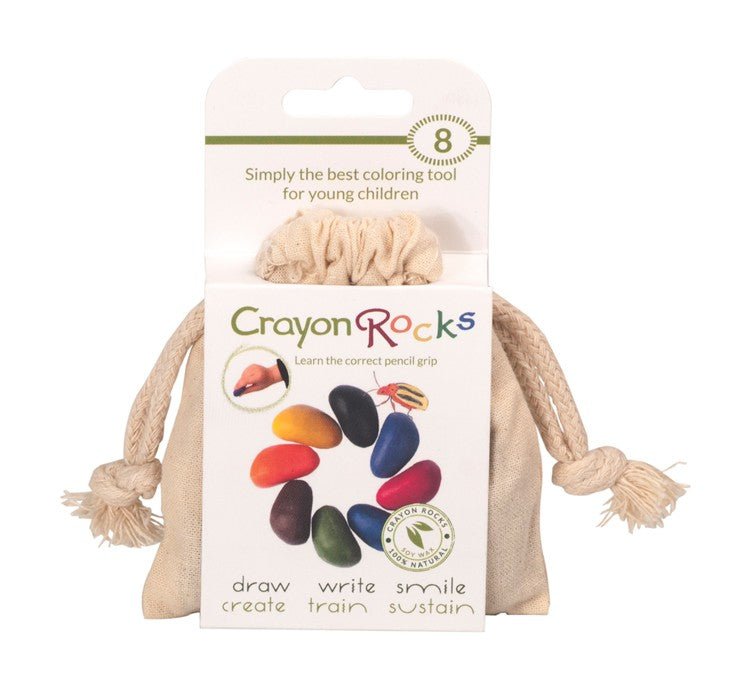 Crayon Rocks Wasco Krijtjes in linnen zak (8 stuks) - Crayon Rocks - Spelen